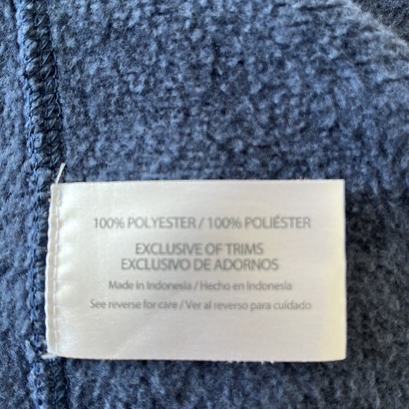 Eddie Bauer Sweater Mens XL Blue black Pullover Quarter Zip Polyester. - Picture 8 of 9